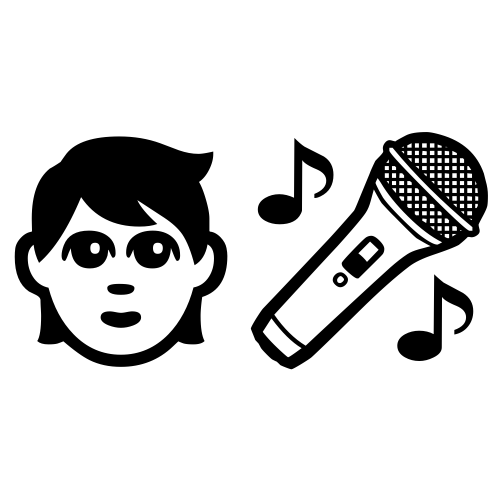 🧑🎤 Emoji Domain black and white Symbola rendering